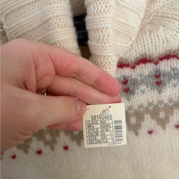 Abercrombie & Fitch Vintage Lambs Wool Turtle Neck Sweater Womens Small - Picture 4 of 5